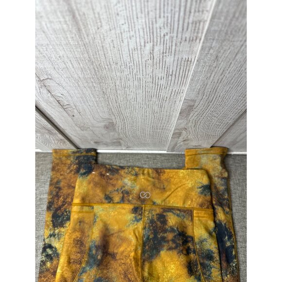 Calia Womens XS Yellow Multicolor High-Waisted Leggings With Pockets - Picture 3 of 9